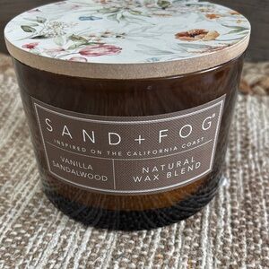 Sand + Fog Vanilla Sandalwood Candle in Brown Jar